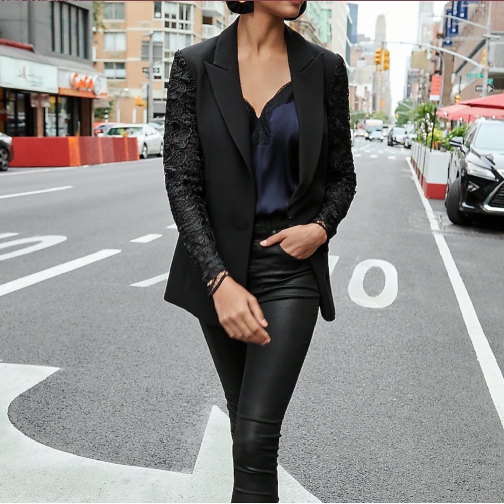 Express Crochet Lace Blazer